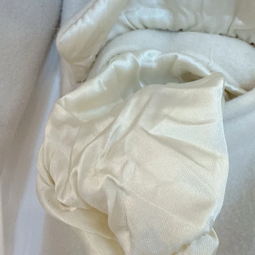 Vintage J. Crew Cream Wool & Cashmere Single Breasted Longline Tailored Overcoat - Picture 5 of 8